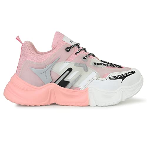 Image of ROWLANS Women's Synthetic Leather Comfortable /Running Lace-Ups Sports Shoes
