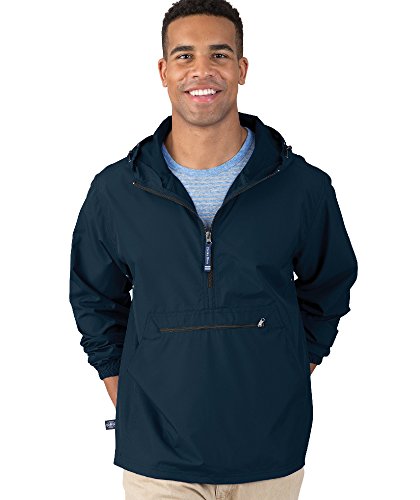 Image of Charles River Apparel Unisex Pack-N-Go Pullover Jacket | Lightweight packable Softex pullover with hood and pouch pocket; wind and water-resistant layer for travel and events.