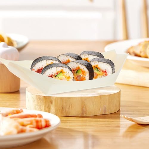 Platos desechables de madera para sushi 6 pulg x50 miniatura 4