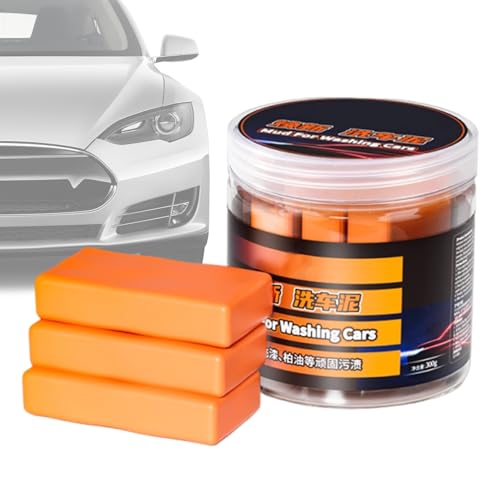 Barra de arcilla para coche | Limpiador de suciedad de 3 piezas | Barra de arcilla para automóviles | Para la limpieza del polvo de hierro, el lavado de vidrio, vehículos y camiones