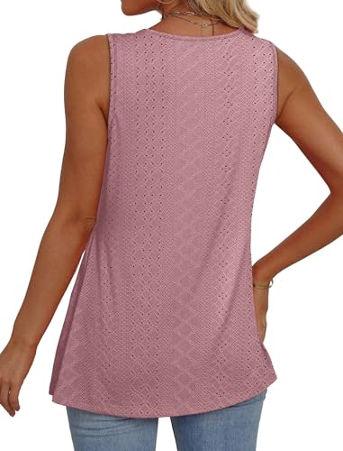 Image of OFEEFAN Womens Tank Tops 2025 Flowy Peplum Tops for Women Dressy Sleeveless V Neck Babydoll Tank Tops