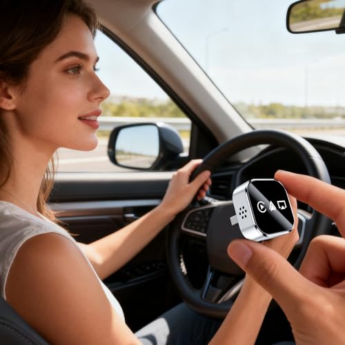 Genérico Duplicación De Pantalla para Coche,Convertidor De Video Portátil | Dispositivo para Espejo De Pantalla,para Audio, Enlace Móvil, Emparejar, Ver Películas Y - imagen 2