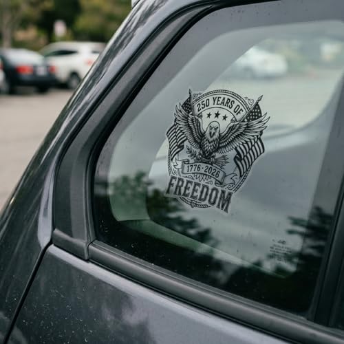 Image of 2-Piece USA 250th Anniversary Patriotic Car Decal
