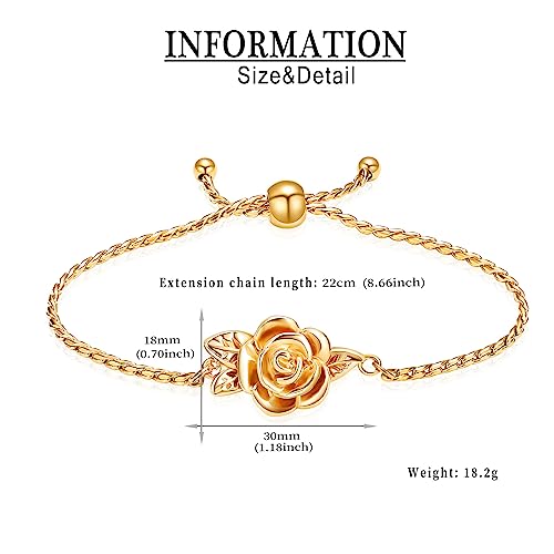 Rose Flower Urn Bracelet for Ashes for Women Cremation Urn Jewelry for Ashes Adjustable Memorial Keepsake Rose Bracelet Urn Bangle Ashes Holder Keepsake Pendant Locket Bracelet2