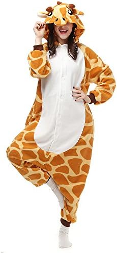 BGOKTA Halloween Animal Onesie Pajamas for Adults Costume Cosplay Homewear One Piece