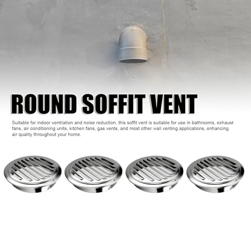 Évents de soffite ronds pour aérer le plafond de la salle de bain en continu - 4