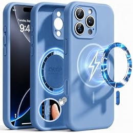 UBUNU Magnetic for iPhone 16 Pro Case Silicone, Compatible with MagSafe, Integrated Camera Control Cover, Full Body Protective 3.0mm Thicken Shockproof Phone Cover for 16Pro 6.3'', Blue