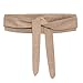 Ababalaya Women's Retro Sweet 4×80inch Ultra Wide Suede Bow Belt Girdle for Coat Dress Decoration,Khaki
