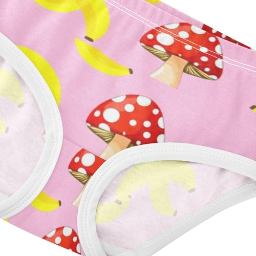 Artistic Girls Underwear Toddlers 2t Cotton Girl Panties Cute Red Mushrooms Yellow Banana Pink Briefs Underpants4