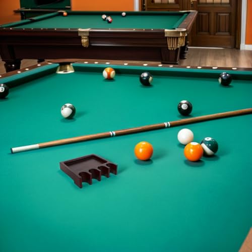 Support de queue de billard en bois de hêtre à 4 trous pour rangement stable