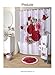 Allure Home Creations Prelude Shower Curtain, Red