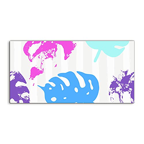 Image sur verre 140x70cm de style jungle tropicale pour tableau de chambre adulte