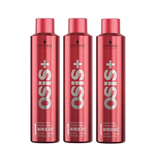 Schwarzkopf OSiS+ Refresh Dust Champú seco, juego de 3 envases de 300 ml
