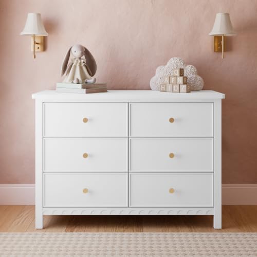 Graco Sasha 6 Drawer Dresser (White) – GREENGUARD Gold Certified, Wood Storage for Nursery or Kids’ Room, Safe Interlocking Drawer System & Easy Assembly with Pre-Installed Tracks - image 2