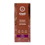 khadi HELLBRAUN Pflanzenhaarfarbe - Haarfarbe für helles, warmes Rehbraun mit lebendigen, rötlichen Reflexen - 100% pflanzlich & natürlich - 100g
