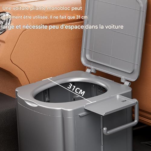 Toilette portable pliable et pot de propreté robuste pour camping - 5
