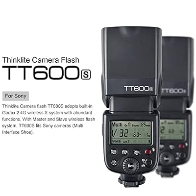 Godox TT600S 2.4G Wireless Flash Speedlight for Sony Camera(MI Hot Shoe),with Master and Slave Flash System,0.1-2.6s Recycle time