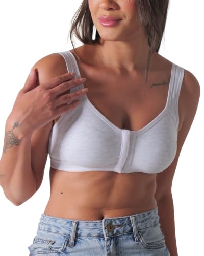 Image of BODYSIZE Front Open Sports Padded Bra for Women - Cotton| Full Coverage, Maximum Support | Non-Wired, Seamless Bra