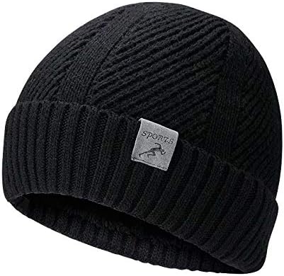 Loyakuu Winter Knit Beanie Hats for Men & Women - Warm Wool Thick Slouchy Skull Cap for Kids