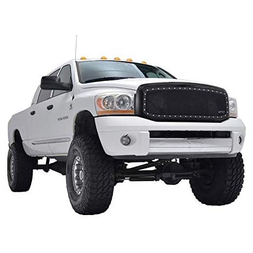 EAG Rivet Stainless Steel Wire Mesh Replacement Fit for 06-08 Ram 1500/07-09 Ram 2500/3500 Grille
