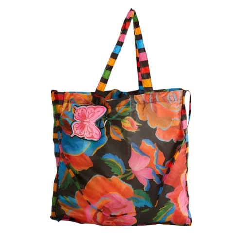 Bolsinha Farm Me Leva Rosas Pintadas Dobrável Moderna Original