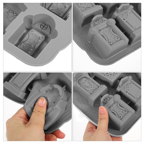 Molde de silicona para cubos de hielo Halloween con tapa miniatura 3