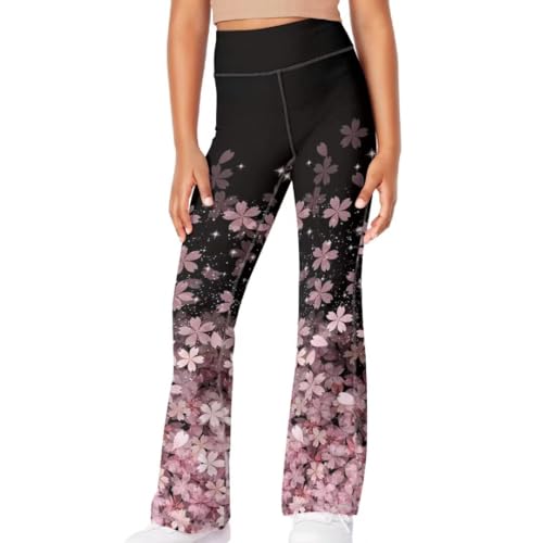 Girls Flare Leggings 5-14T Cute Bell Bottoms for Girl Yoga Pants for Gym3