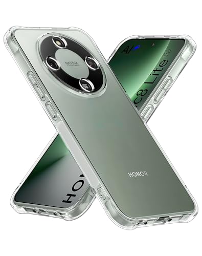 Cresee Coque pour Honor Magic 8 Lite 5G, Coins Renforcés Étui Housse Transparente Protection Antichoc Souple TPU Bumper Case pour Honor Magic8 Lite, Clear