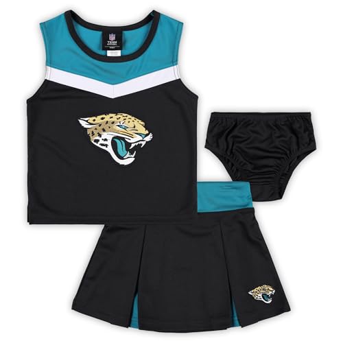Outerstuff Girls Preschool Teal Jacksonville Jaguars Spirit Cheerleader Two-Piece Set with Bloomers