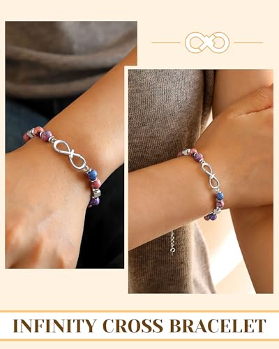 Infinity Cross Bracelet for Her, Gifts For Granddaughter Daughter Niece Sister Birthday Christmas Valentines Graduation2