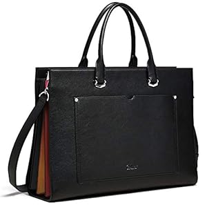 Leather Briefcase for Women Laptop 15.6 Inch Slim Business Ladies Work Shoulder Bag