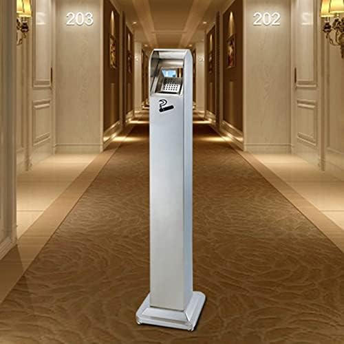 Stainless Steel Outdoor Trash Can with Ashtray, Fireproof Cigarette Butt Disposal Bin, Waterproof Design for Cigarette Waste, Durable Outdoor Receptacle for Clean Spaces