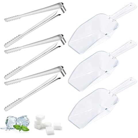 6 Pcs Homgaty Mini Sweet Tongs and Scoops Cover