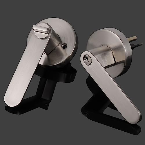Knobonly Keyed Alike Entry Door Handles, Exterior Door Handles With Lock And Keys, Front Door Locksets With Same Keys, Brushed Nickel Entrance Door Locksets, Heavy Duty Security Locks, 4 Pack #TOP2