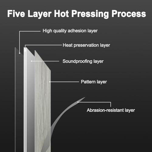 Image of Peel and Stick Floor Tile, 70 Pcs, 101.5 Sq.Ft, Vinyl Plank Flooring, Natural Wood Look, Self Adhesive Durable and Waterproof for Transfer Bedroom, Kitchen, RV, Bathroom and Living Room, 36inx6in