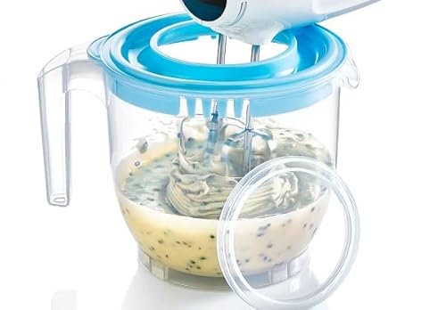 Verre doseur en plastique I Gobelet Mess I Accessoires de cuisson I Volume 2200 ml I Protection anti-éclaboussures I Bol mélangeur I Cover