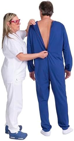 Voor Alzheimer En Dementie FERRUCCI COMFORT Gezondheidspyjama Met Ronde Hals En Ritssluiting Op De Rug – 9017 – Voor Senioren, Alzheimer, Incontinentie, Vrouwen., XS Zorgpyjama Ritssluiting Achter