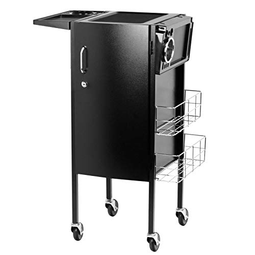 Activeshop Friseurwagen Arbeitswagen Rollwagen 500 Delux Schwarz