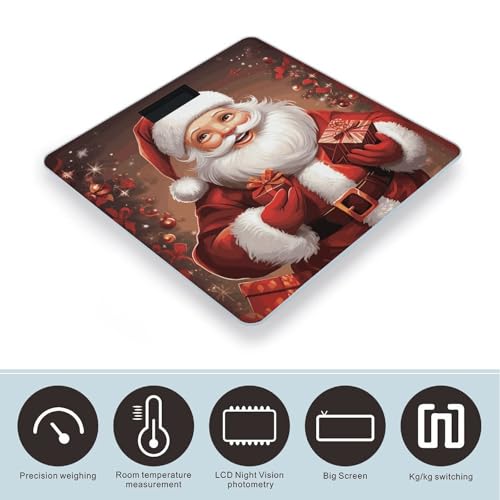Báscula digital de baño con vidrio templado y pantalla LCD miniatura 3