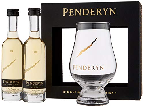Penderyn Madeira Single Malt Whisky Gift Pack - including 2x5cl and Nosing Glass, 46% ABV, Presented in a Premium Gift Pack, Award Winning, Crafted in Wales