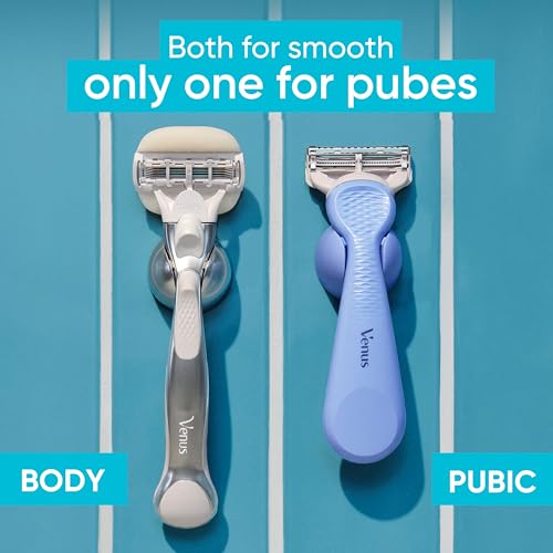 Image of Gillette Venus Intimate Grooming Women's Razor for Pubic Hair and Skin, Bikini Razor, Handle + 3 Razor Refills
