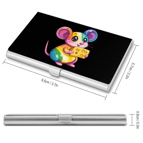 Hand Cheese Pet Colorful Rats Business Card Case Pocket Card Holder Slim Card Wallet for Men Women2