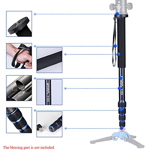 Monopod HUIOP de aluminio ajustable para cámaras DSLR Pentax 2
