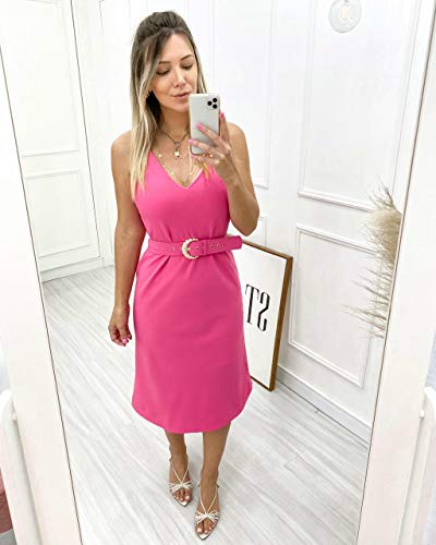 Vestido Midi Lauren Rosa