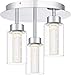Quoizel PCJAD1614C Jade Flush Mount, 1-Light Integrated LED,Polished Chrome