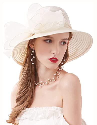 Sombrero de mujer estilo Derby para boda y eventos miniatura 2