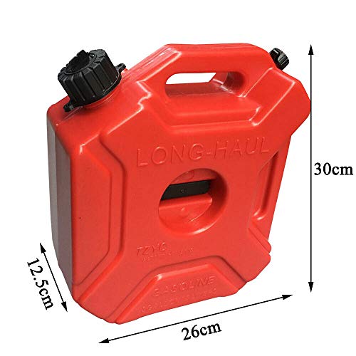 Red Gas Can Sofedy 1.3Gallon/5L Portable Gas Tank Mountable Motorcycle Gas Can Plastic Petrol Car Spare Container Petrol Tanks For Atv Utv Suv Trailer And Dirt Bike #TOP1