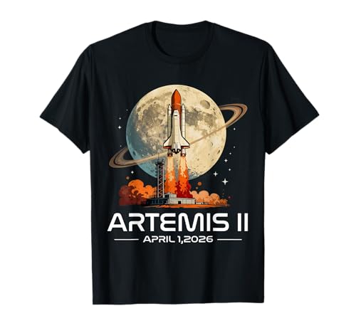 Artemis II Launch to The Moon Space Mission April 2026 T-Shirt