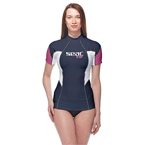 Tissu haute élasticité pour ce rashguard femme Seac Raa Evo lycra flex protecteur UV