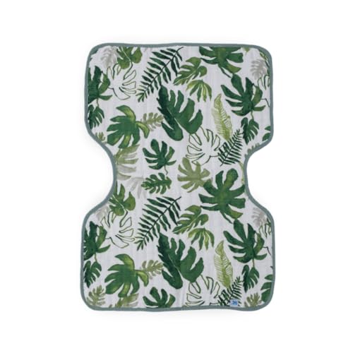 Image of Little Unicorn Ultra-Absorbent Premium Burp Cloth | Soft on Baby's Skin | Larger Size | Ergonomic Design (Tropical Leaf)